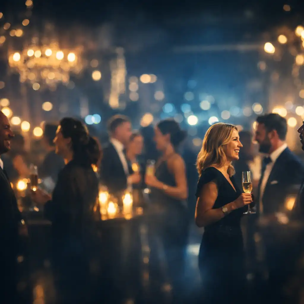 Ambiance d'une soirée d'entreprise réussie